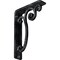 Ekena Millwork Avery Wrought Iron Bracket, (Single center brace), Antiqued Silver 1 1/2"W x 5 1/2"D x 8"H BKTM01X05X08SAVASV - alternate 1